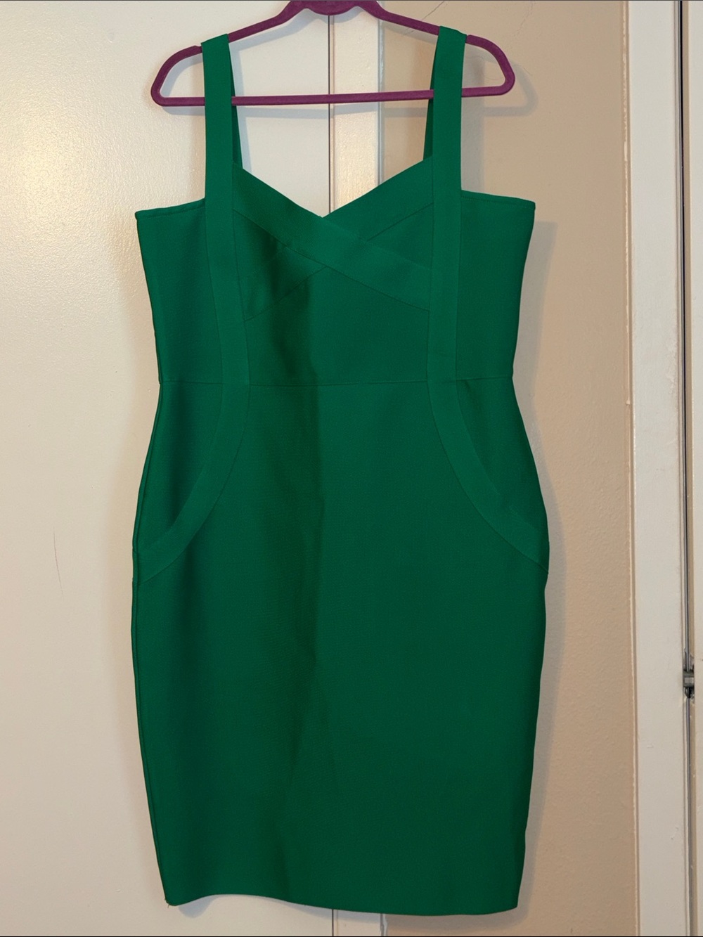Fashion Nova Sleeveless Emerald Green Sheath Dress 2X